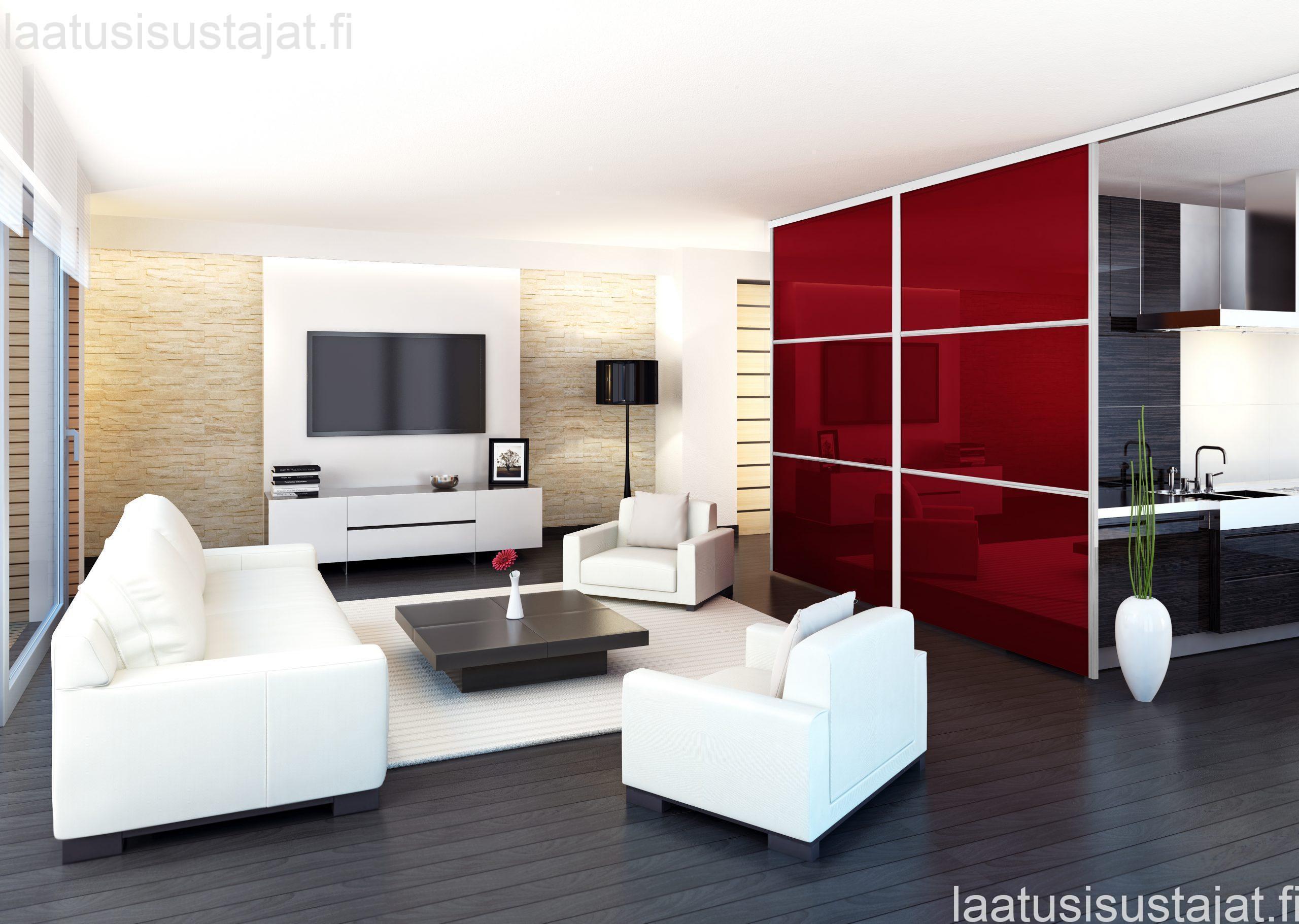 Tumman punaiset lasiovet