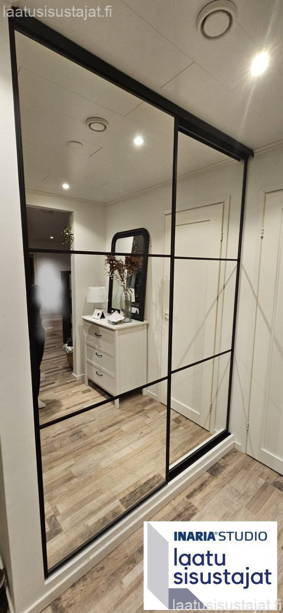 18mm mustakehys jakolistoin peili