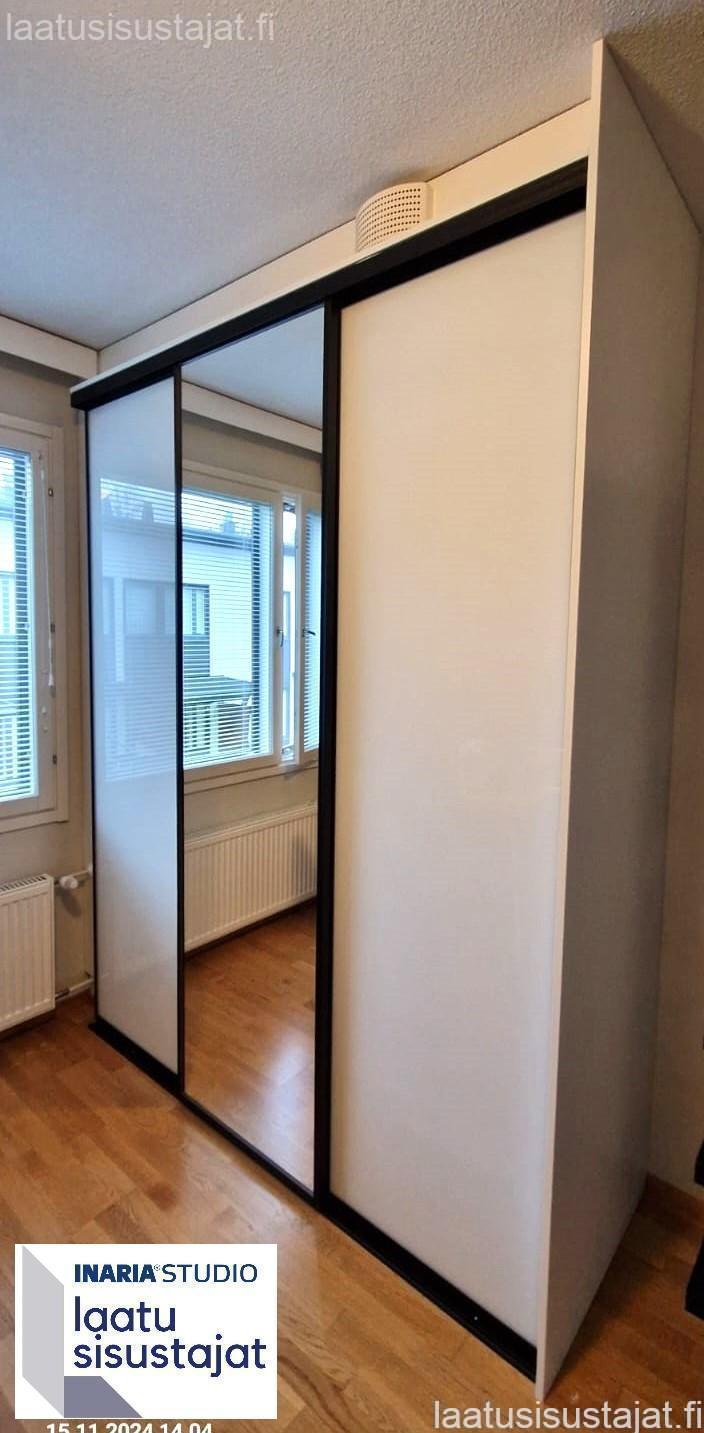 18mm mustat kehysliukuovet vanhan rungon eteen