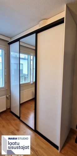 18mm mustat kehysliukuovet vanhan rungon eteen
