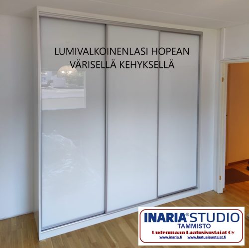 18mm valklasi hopeakehys